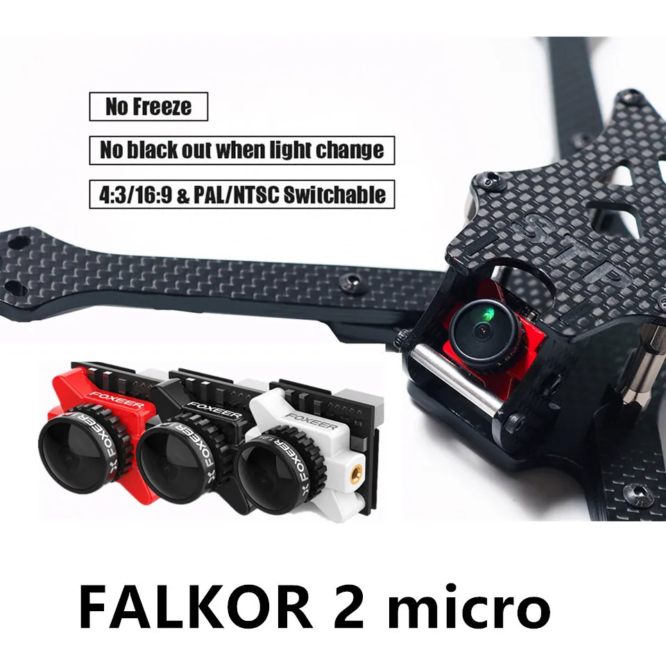 Foxeer Micro Falkor 2 1200TVL FPV камера PAL/NTSC 16:9/4:3 GWDR без замеров | Игрушки и хобби