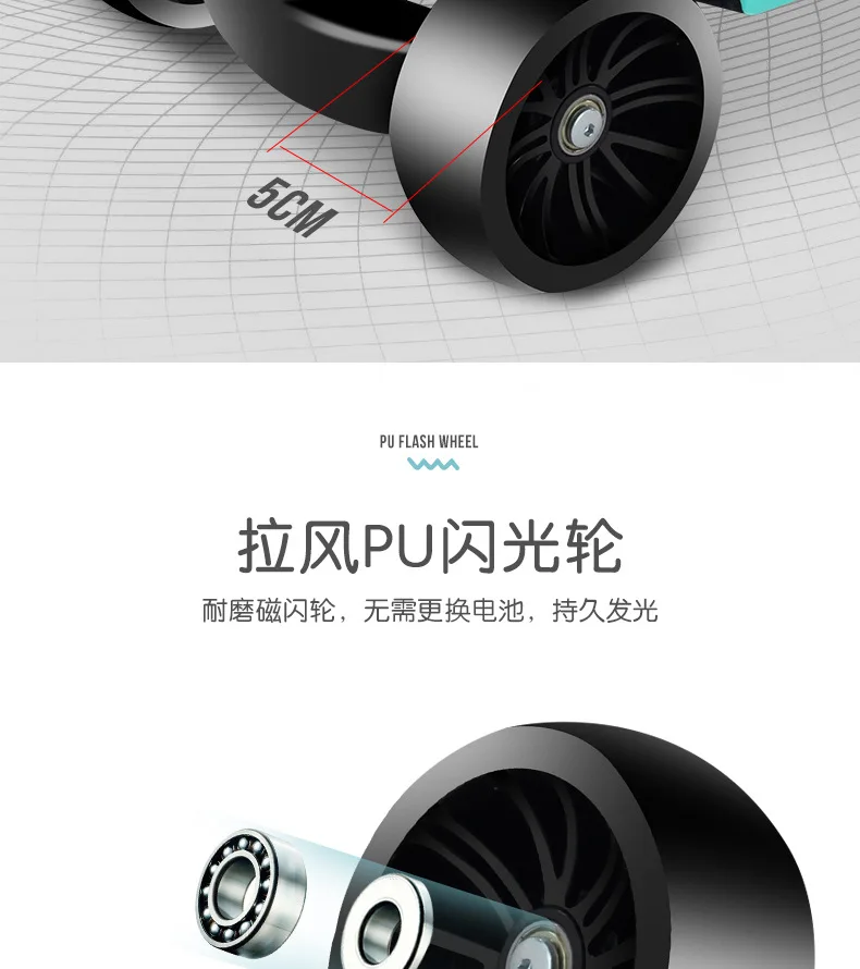 Manufacturers Direct Selling Three-in-One Scooter Tricycle Flash Adjustable Foldable Scooter CHILDREN'S Walkers