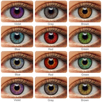 

1Pair(2pcs) Contact Lenses For Eyes Cosplay Halloween Colored Contacts Lens Hazel Color Eye Contacts With Color Lenses Grey Blue