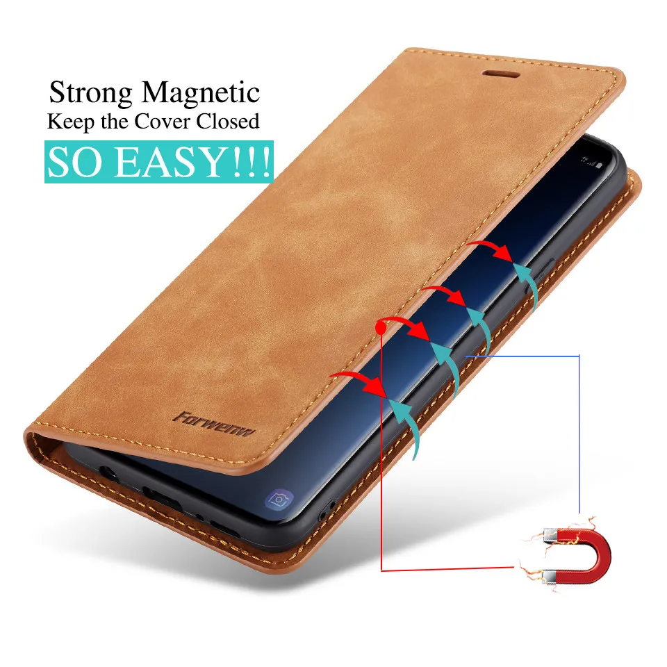 Кожаный чехол-книжка чехол для samsung Galaxy Note 9, 10 лет, S10 S9 S8 плюс S7 край A90 A80 A70 A50 A40 A30 A20 A20E A10 Магнитный чехол-кошелек