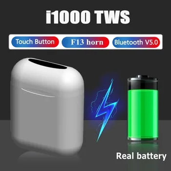 

i1000 tws 1:1 Wireless Bluetooth Earphone Real Battery super bass Earbuds pk W1 chip i60 i100 i500 i9000 tws for iphone Android