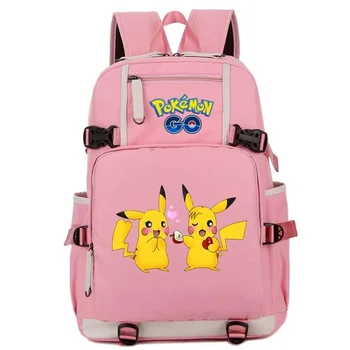 

Cute Anime Cartoon Pikachu Backpack Teenager Girls Boys Mochila Feminina bag Pokemon Cosplay Printing Backpacks School Bags