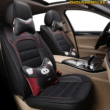 

ZHOUSHENGLEE Leather car seat cover For Toyota Corolla Camry Rav4 Auris Prius Yalis Avensis SUV auto accessories car styling