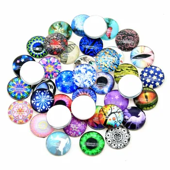 

Random Mix Designs 8mm~30mm Round Glasss Cabochon Jewelry Finding Jewelry Accessories For Jewelry Making