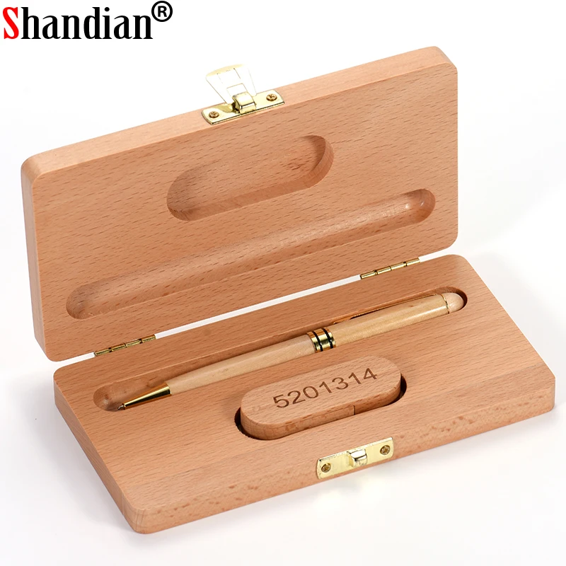 USB флеш-накопитель SHANDIAN Подарочная коробка из бука шариковая ручка карта памяти