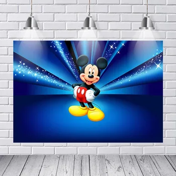 

Photography Backdrop Royal Blue Glitter Sparkle Glow Sequins Mickey Mouse Custom Photo Backdrop Background Vinyl
