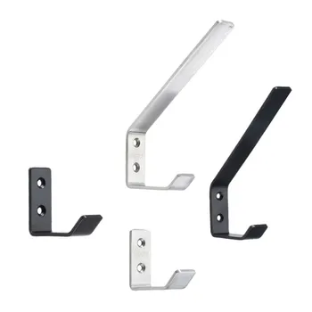 

DRELD 2pcs Stainless Steel Single Robe Hook Wall Mounted Towel Hook Black Painted Clothes Hook Bathroom Door Kitchen Hardware