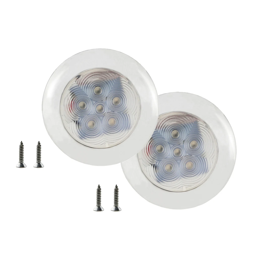 12V Stainless S LED Dome Light Boat Marine RV Cabin Ceiling Lamp 4