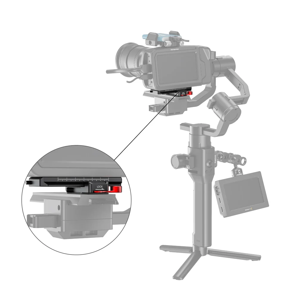 Набор для смещения SmallRig с быстроразъемной пластиной и зажимом для BMPCC 4K& 6 K/Ronin S/Crane 2/Moza Air 2 Plate Kit-2403