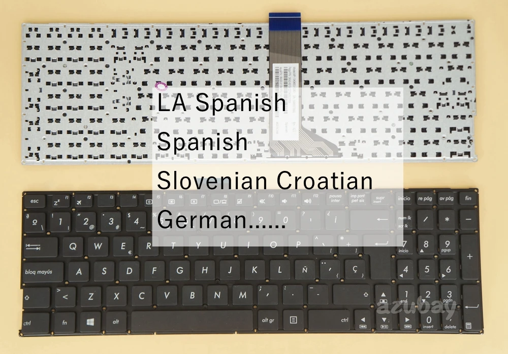 

Latin Spanish Slovenian Croatian German Keyboard For Asus X555LD X555LF X555LI X555LJ X555LN X555LP X555QA X555QG X555UA X555YA