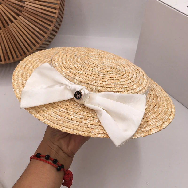 

French elegant act the role of female straw hat cap bowknot aristocratic temperament joker hat fashion painter chao hat Berets