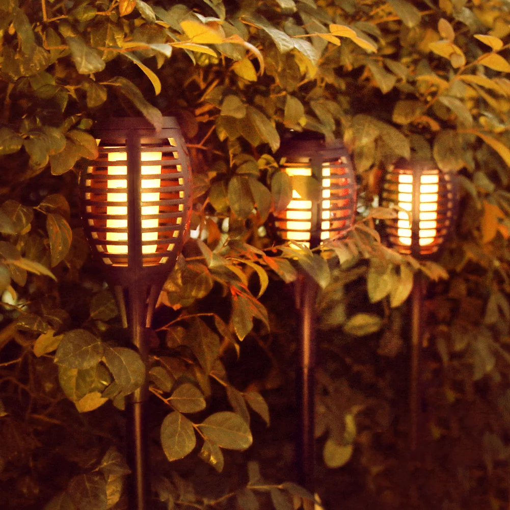 

Solar Flame Lamp Lawn Lamp Outdoor Waterproof Led Courtyard Plug-in Torch Lamp Home Garden Villa Street Lamp
