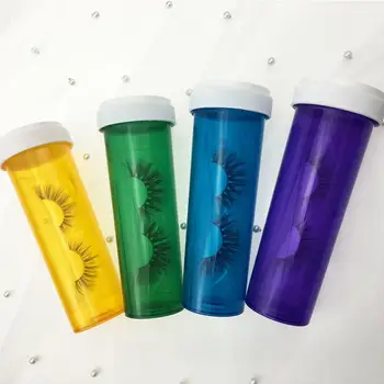 

Eyelash Package Box Pill Bottle Lash Boxes Packaging Bulk Lashes Storage Boxes Case Candy Color Lash Reffilable Container Boxes