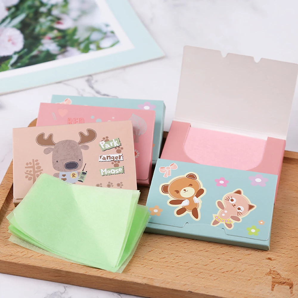 Face Cleaning Tool Absorbent Paper 100PCS Oil absorbing Sheet Oil Control Cleaning Wipe Makeup Blotting 4