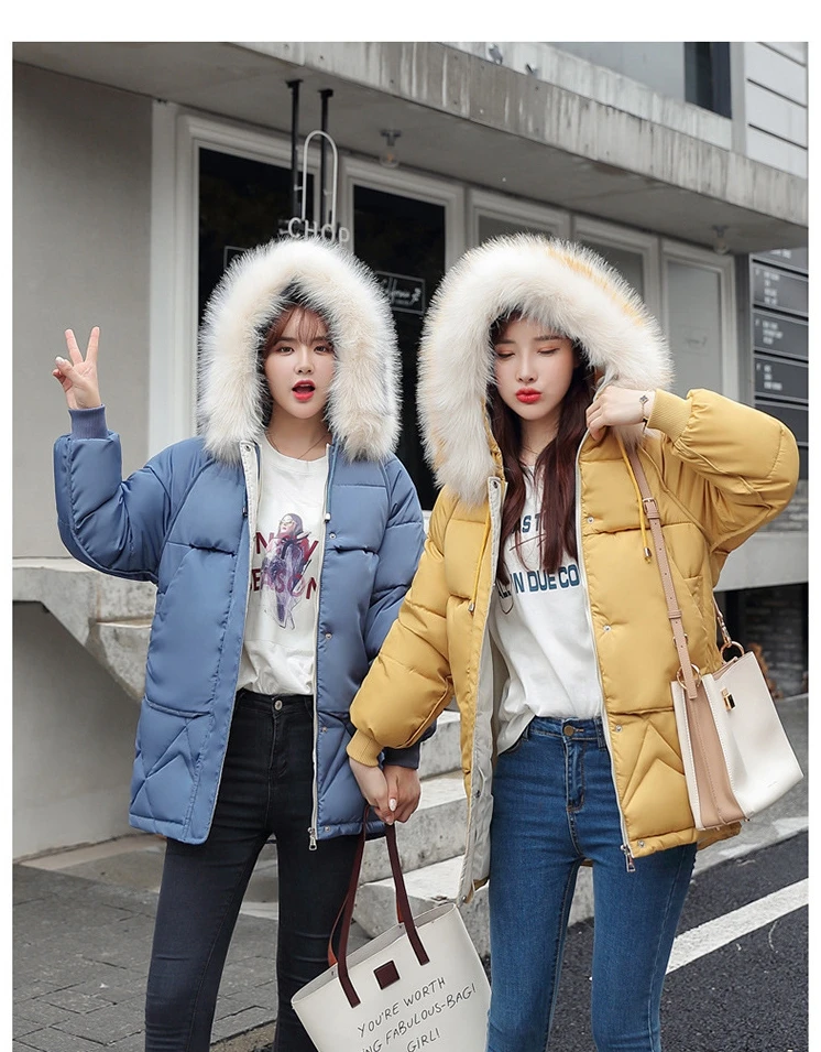 Bestie женский короткий перо хлопок платье зима корейский стиль свободный жакет утолщение удобный теплый чистый цвет пальто