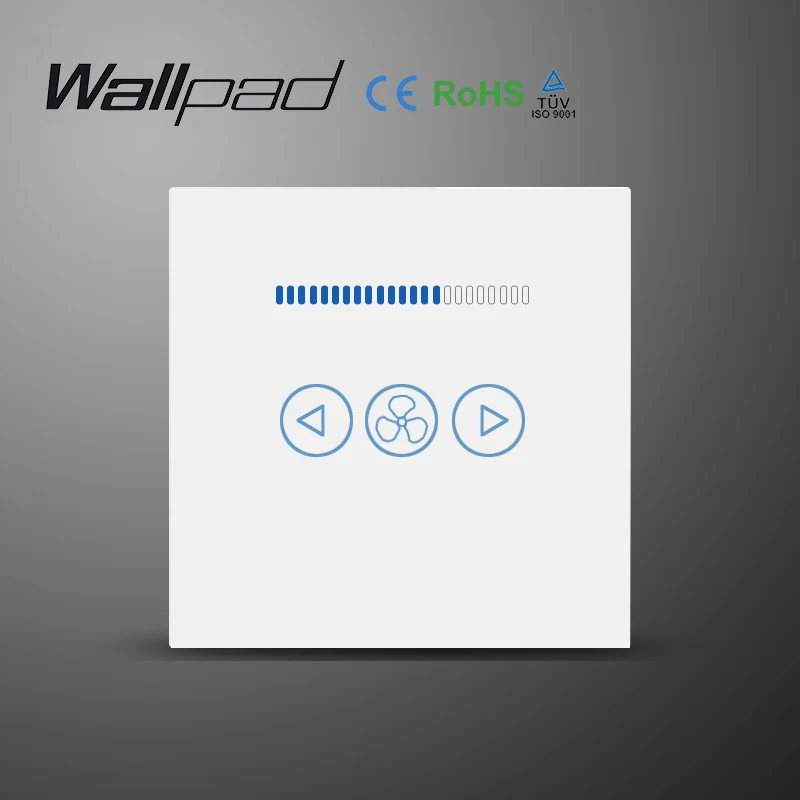 Стеклянная панель Wallpad стандарта ЕС Великобритании Новинка 220 В Регулируемый