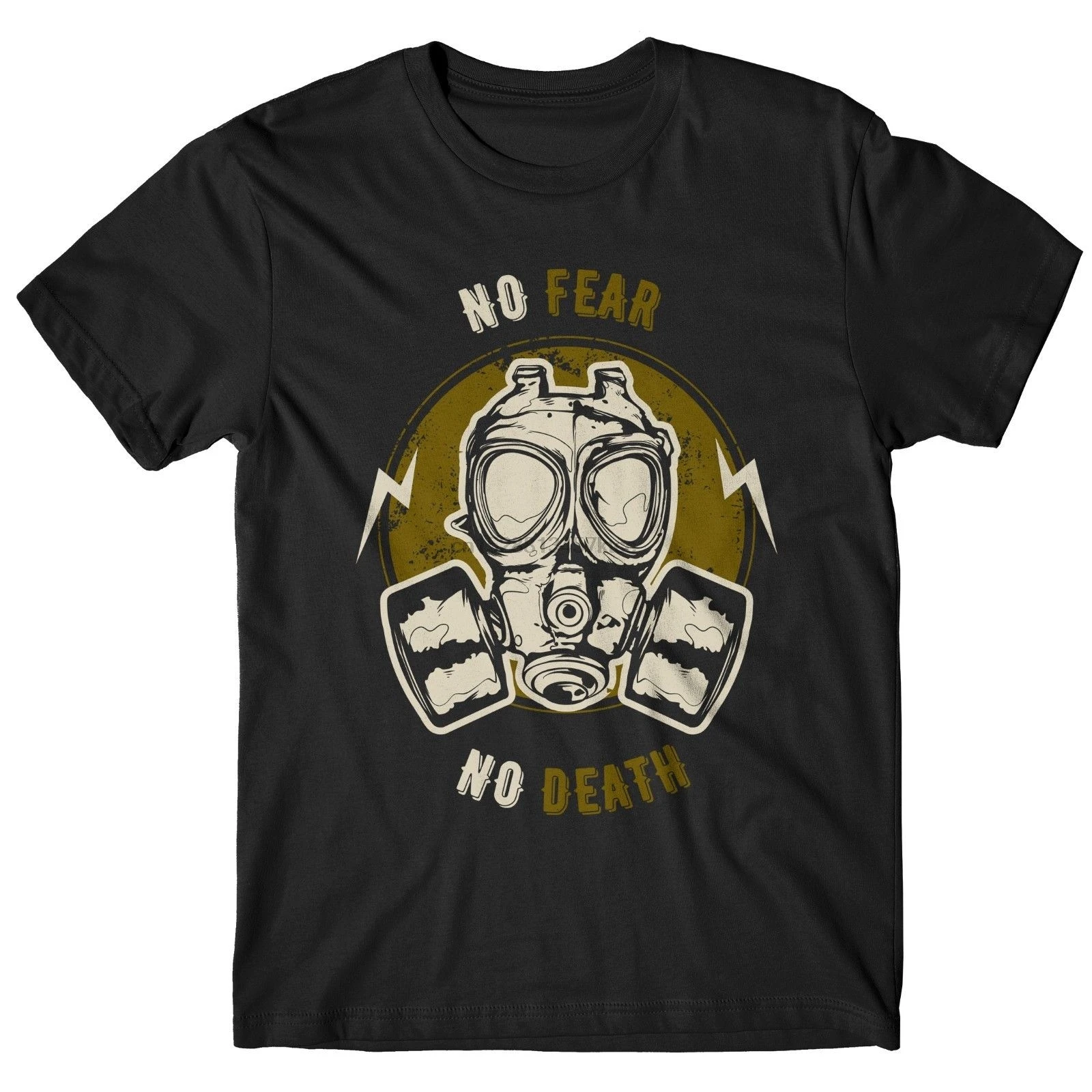 Футболка Uomo No Fear Death-maglietta 100% cotone-NERO 2018 летняя новая брендовая мужская футболка в