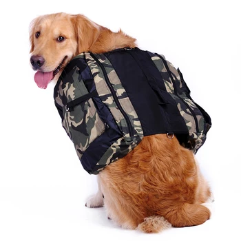 

Dog Saddle Bag Zipper For Hiking Portable Oxford Cloth Storage Pouch Harness Backpack Outdoor Travel Camping With Side Pockets