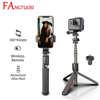 

FANGTUOSI 5 in 1 Wireless Bluetooth Selfie Stick Extendable Foldable Monopod Mini Tripod Button Shutter Selfie Stick For iPhone