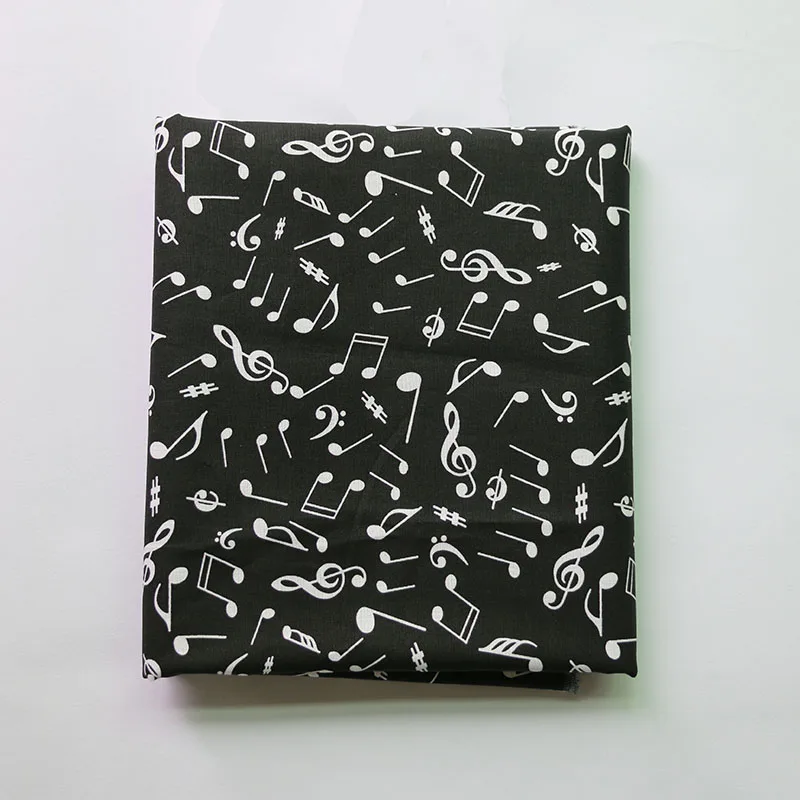 100cm*110cm Music Note Print Cotton Cloth Craft Diy Zakka Cotton Material Fabric Poplin
