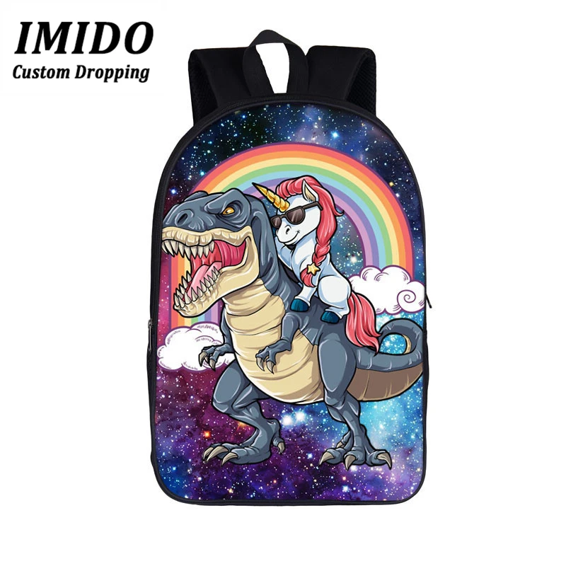 

IMIDO New T-Rex /Ancient Animal DinosaurBackpack Teenager Boys Girls School Supplies Satchel Casual Book Bag for Kids Bagpack
