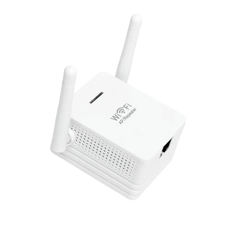 Белый WiFi расширитель диапазона 300 Мбит/с WiFi AP/ретранслятор две внешние антенны США ЕС Великобритания Кнопка WPS для шифрования безопасности