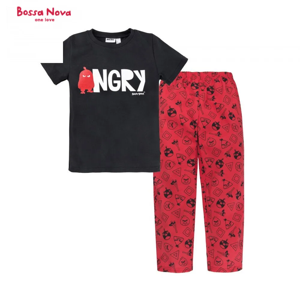 Пижама футболка и брюки для мальчиков 'Angry Birds' BOSSA NOVA 351АБ 161|Комплекты пижам| |
