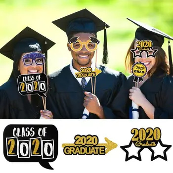

21pcs/Set 2020 Graduation Photo Booth Props Funny Glitter Photo Props For Graduation Ceremony Party Sipplies