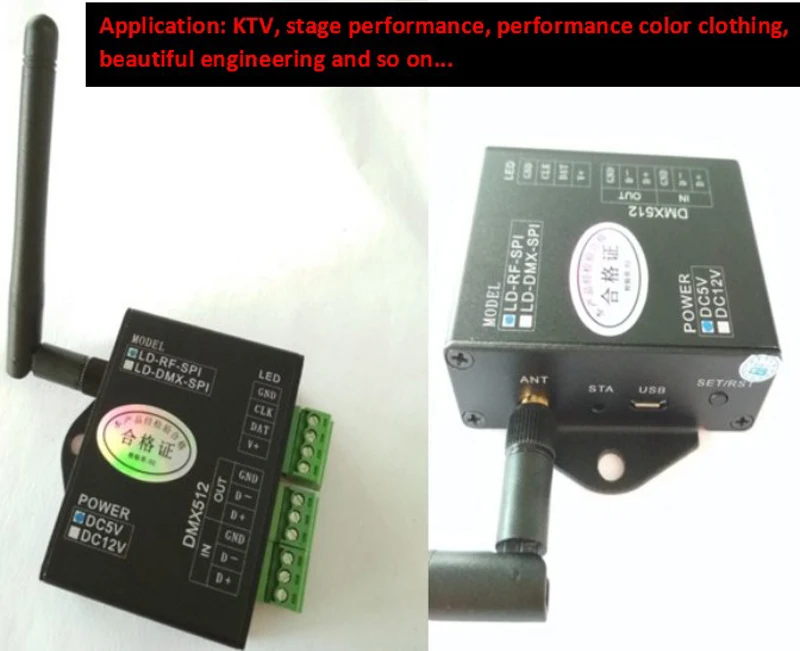 Бесплатная ShippingLED светильник s с DMX512-SPI декодирования программирования