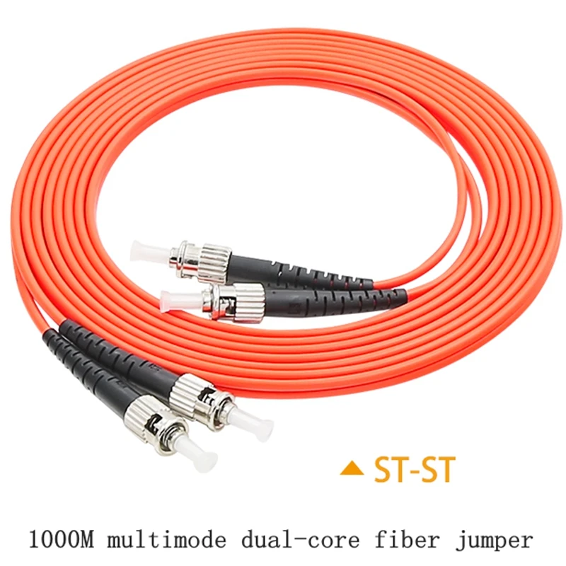 Cabo de fibra ótico para rede, 10000m, ligação em multimodo de fibra ótica dupla lc para lc fc st sc