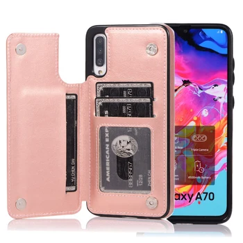 

LAPOPNUT Card Holder Case for Samsung Galaxy A70 A50 A40 A30 A20 A10 Shockproof Stand Flip Magnetic Wallet Leather Cover Capa
