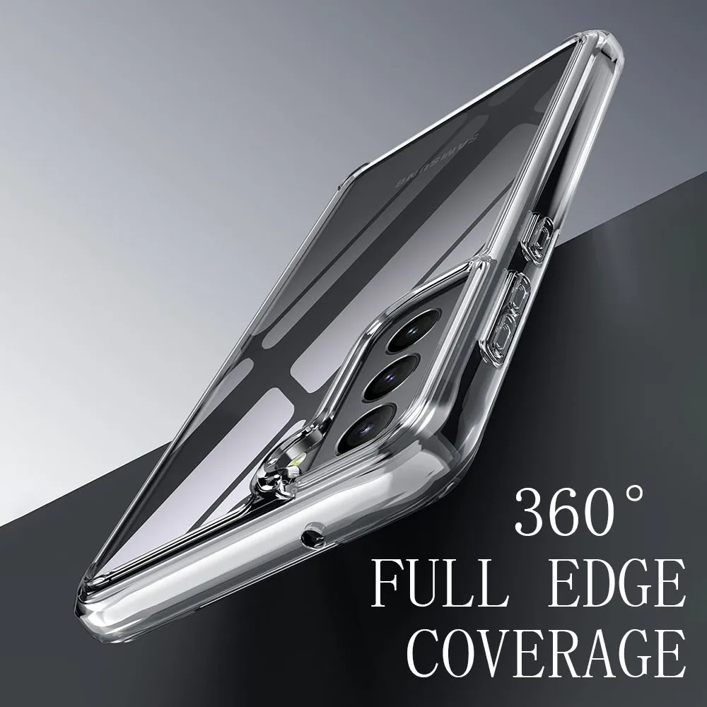 Luxury Hybrid Clear Hard Case For Samsung Galaxy S21 S20 Note20 Ultra Note10 Pro Plus Shockproof  Case Cover For Note 20 10 9 8