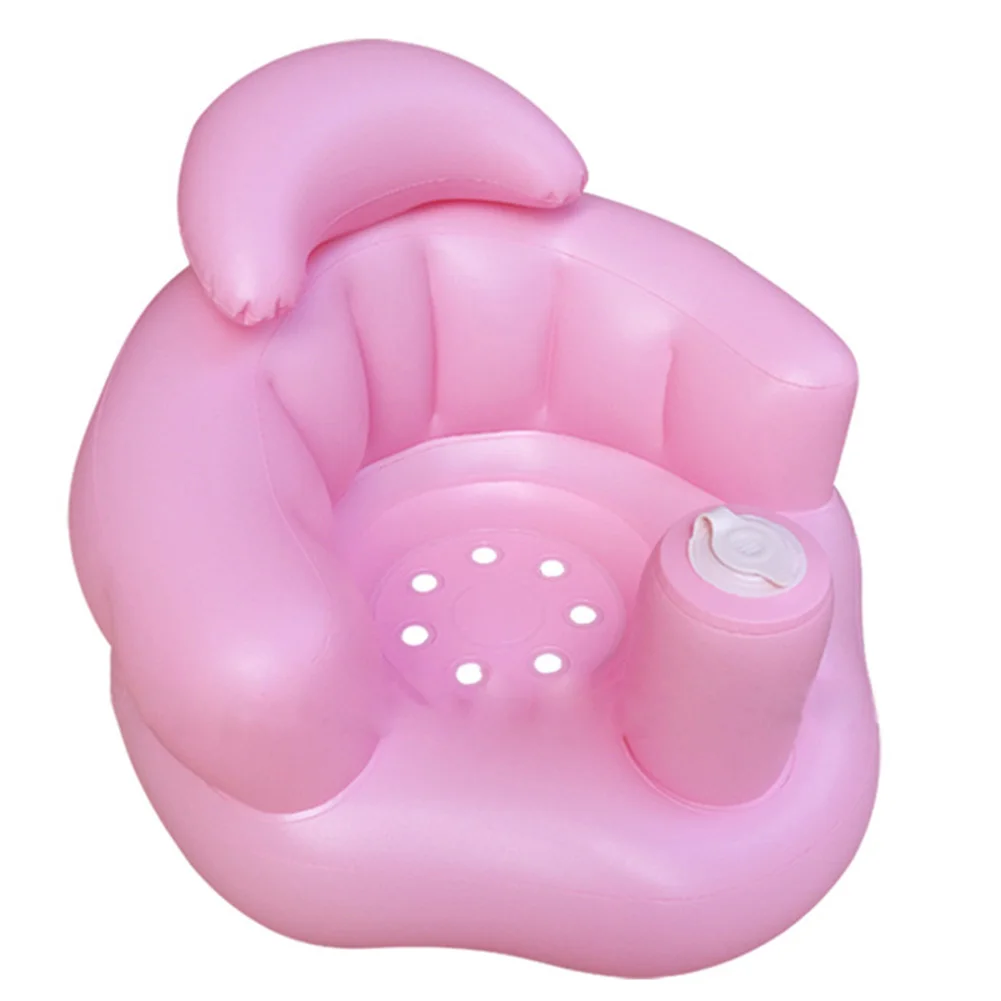 Детский Надувной диван для ванной комнаты, кресло, портативный многофункциональный BJStore - Цвет: Розовый