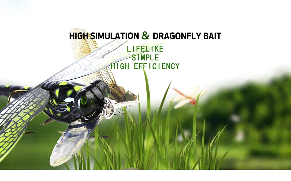 Description Picture 2 of itemFTK 6g Topwater Dragonfly Dry Flies Insect Fly Fishing Lure 75mm Trout Popper Hard Lure Artificial Bait Wobblers