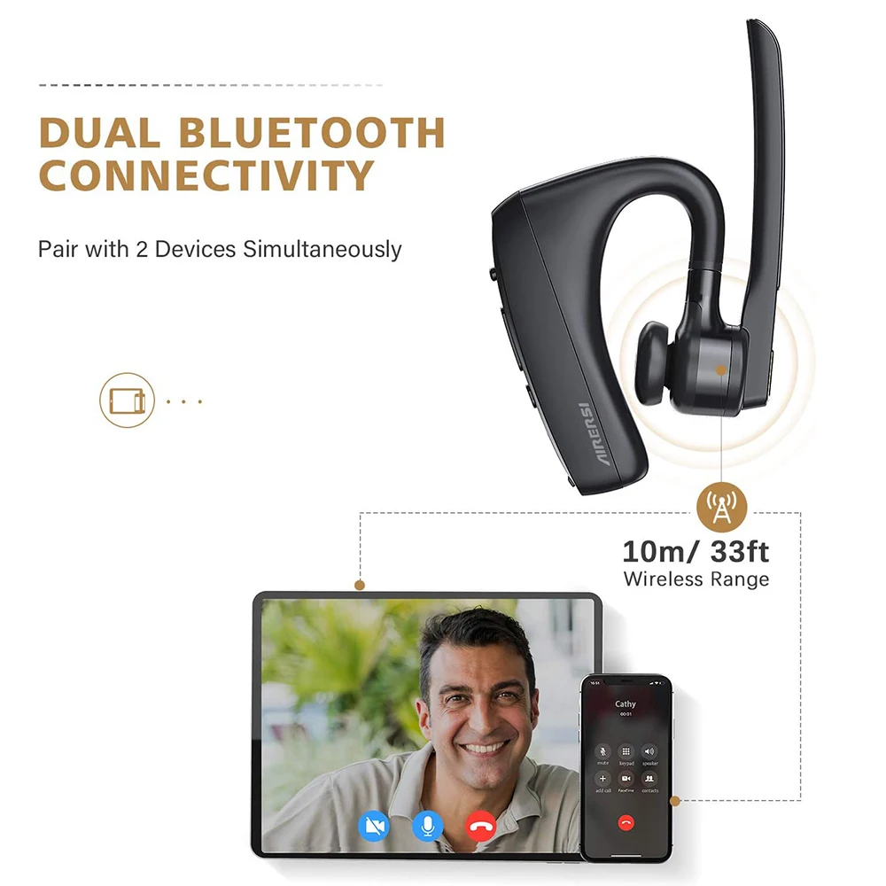 Dual Audio Earbuds Connect To Multiple Devices Newest Wireless