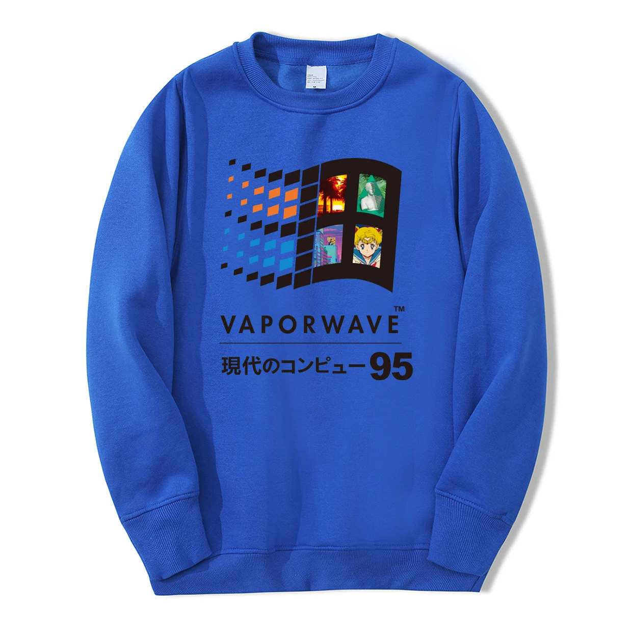 Весна Зима Vaporwave винтажный Ретро японский аниме эстетический мужской свитер толстовки хип хоп Уличная Повседневная спортивная одежда