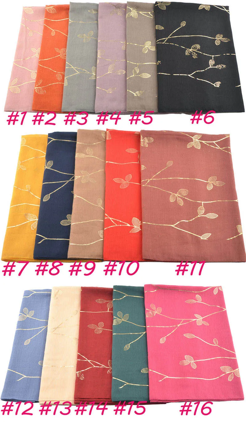 Foulard femme musulman, хлопковый мусульманский хиджаб, простой головной шарф для волос, Шали Обертывания, Осенний женский золотой шарф с маркой sjaal, Роковая женщина - Цвет: choose color order