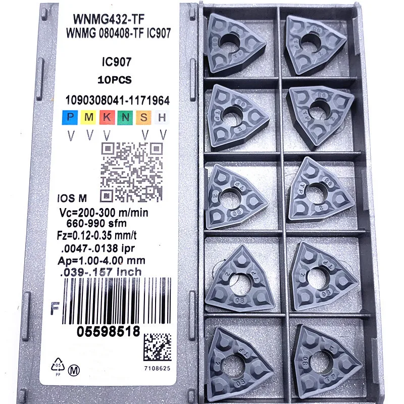 

WNMG080408 TF IC907 IC908 WNMG080408 TF IC907 IC908 External Turning Tool Carbide Insert CNC Cutting Tool