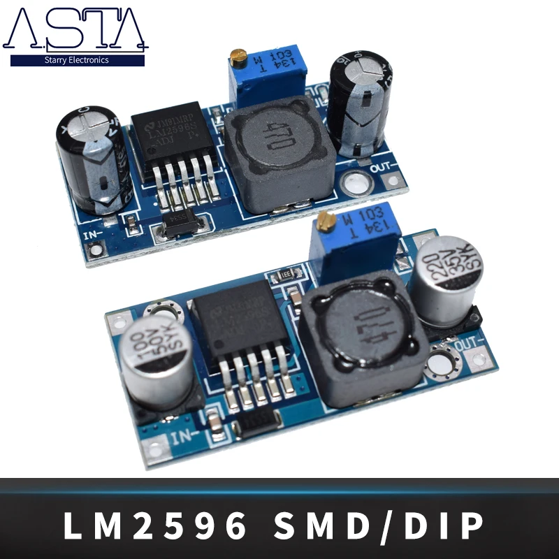 

LM2596 LM2596S ADJ Power supply module DC-DC Step-down module 5V/12V/24V adjustable Voltage regulator 3A