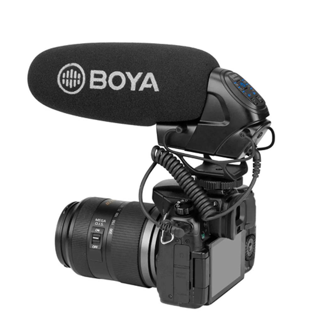BOYA BY-BM3032 дробовик конденсаторный микрофон с коэффициентом усиления фильтр супер кардиоид для Canon Nikon DSLR камера видеокамера аудио рекордер