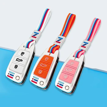 Custodia/cover per Chiave/telecomando Per Audi A3 A4 A5 C5 C6 8L 8P B6 B7 B8 C6 RS3 Q3 Q7 TT 8L 8V S3 portachiavi accessori auto 5 Custodia/cover per Chiave/telecomando Per Audi A3 A4 A5 C5 C6 8L 8P B6 B7 B8 C6 RS3 Q3 Q7 TT 8L 8V S3 portachiavi accessori auto - In Lega di zinco di Chiave Dell automobile di Caso Della Protezione Della Copertura Per