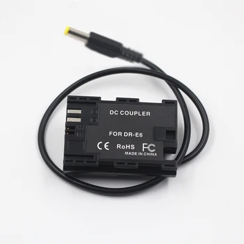 

LP-E6 Dummy Battery DC Coupler DR-E6 Power Adapter for BMD Blackmagic Micro Cinema Camera Video Assist Holder Small HD Monitor