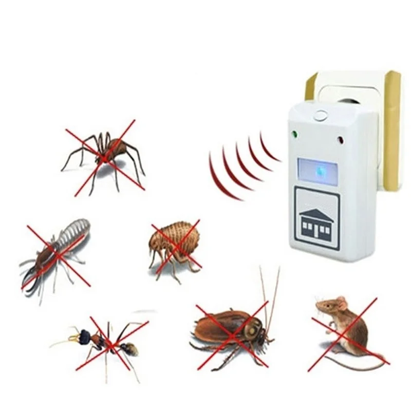 Ultrasonic Rats Repeller Pest Repelling Aid 110-220V Mice Spiders Electronic US Plug Control