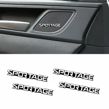 

4pcs 3D Aluminum Badge Emblem Sticker For KIA SPORTAGE 2017 2018 Accessories Car Styling