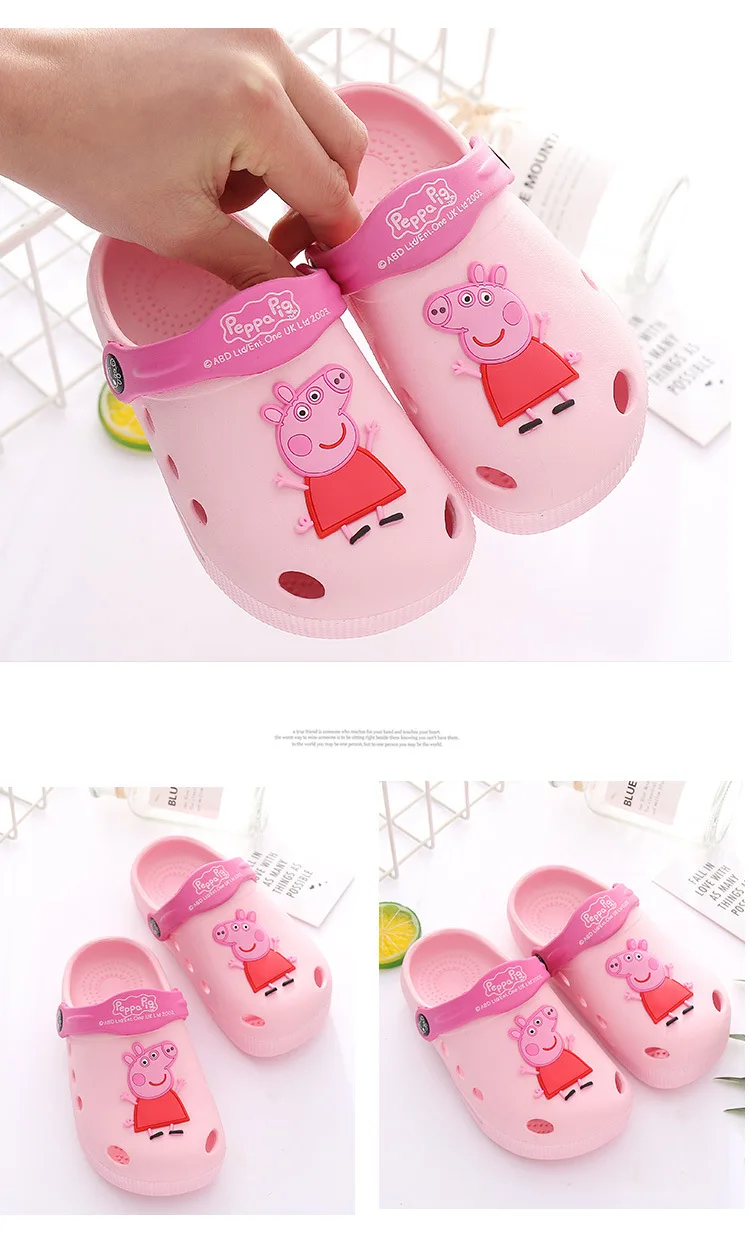 Хит ; Echt PEPPA PIG kinderen schoenen; детские тапочки с героями мультфильмов; Домашние Противоскользящие тапочки jongens meisjes peppa Джордж