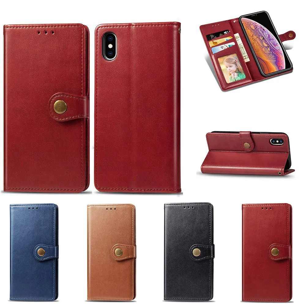 Кожаный флип чехол для телефона iPhone XS Max XR 8 7 Plus кошелек с держателем карт 6 6s X