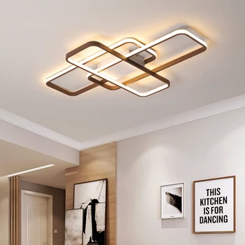 

Modern Led Ceiling Lights For Living Room Bedroom Study Room Brown color surface mounted plafonnier led Ceiling Lamp AC85-265V