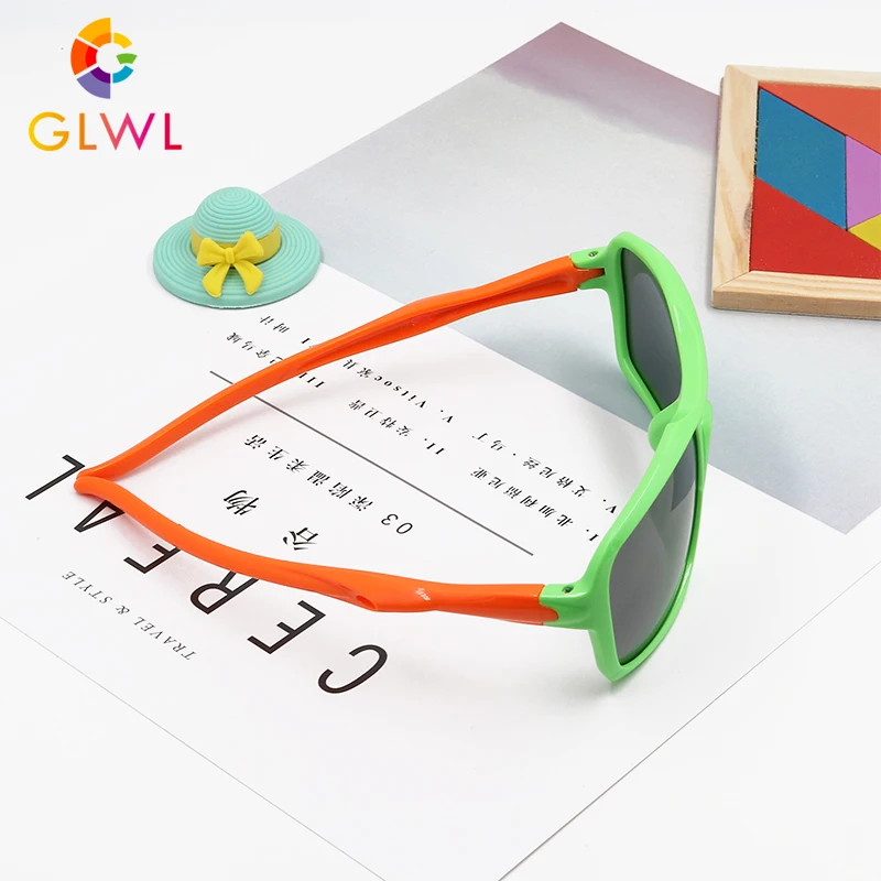 GLWL, детские солнцезащитные очки для мальчиков и девочек, детские поляризованные очки, зеркальные, дизайн, силиконовые очки для спорта на открытом воздухе