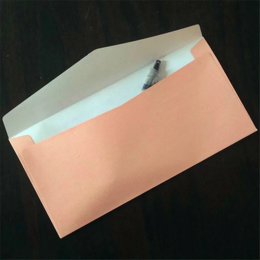 10 шт./лот, 220*110 мм, цветной Блестящий конверт, случайный дизайн, для офиса, школы, канцелярские принадлежности, конверты для свадебных приглашений