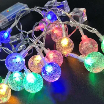 

Gypsophila Bubble Ball Led String Lights Fairy Garland USB Battery Powered Christmas Decorations for Home Outdoor DIY Waterproof